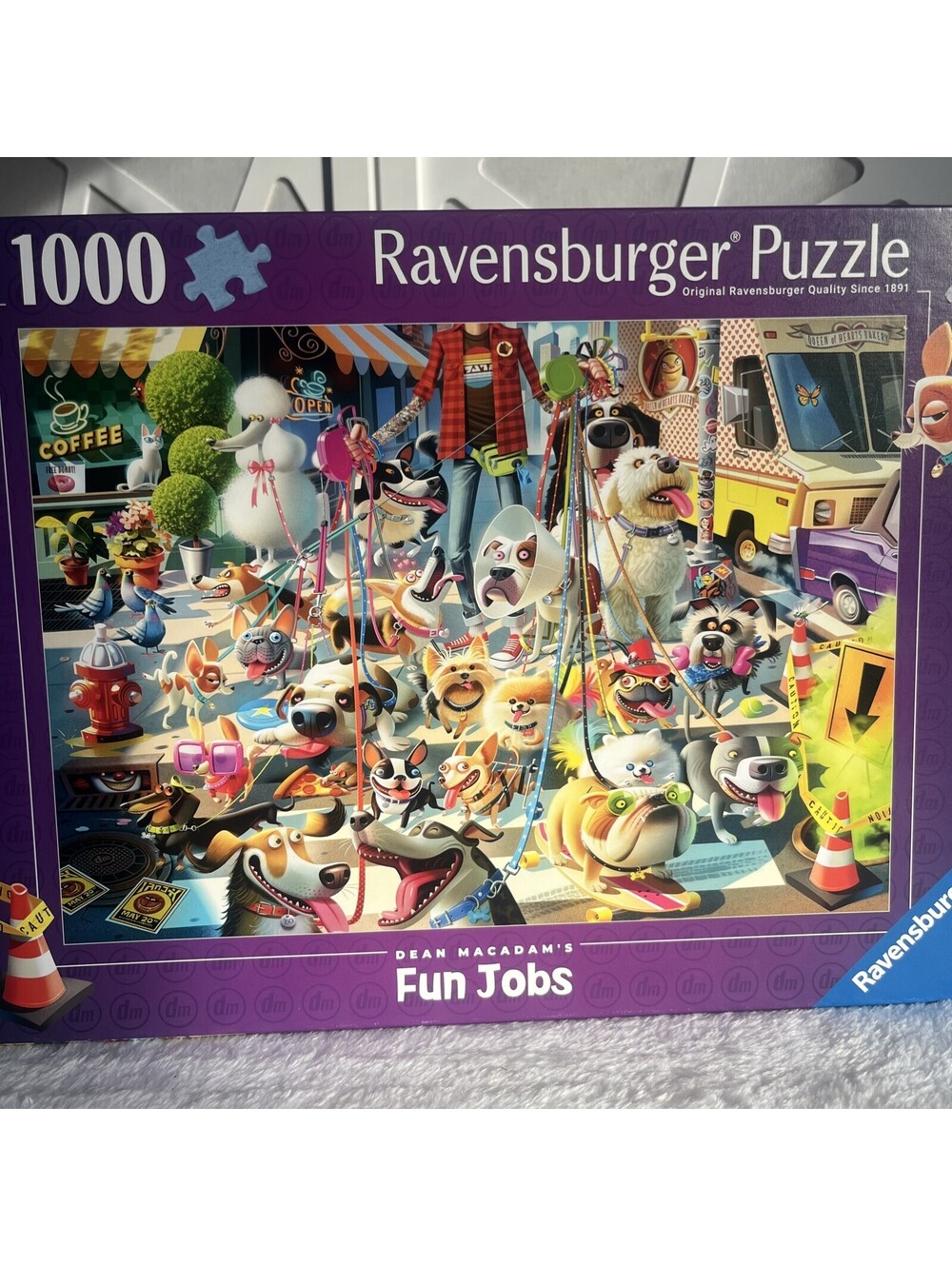 Ravensburger Dog Walker 1000 Pc Jigsaw Puzzle Dean MacAdam HILARIOUS